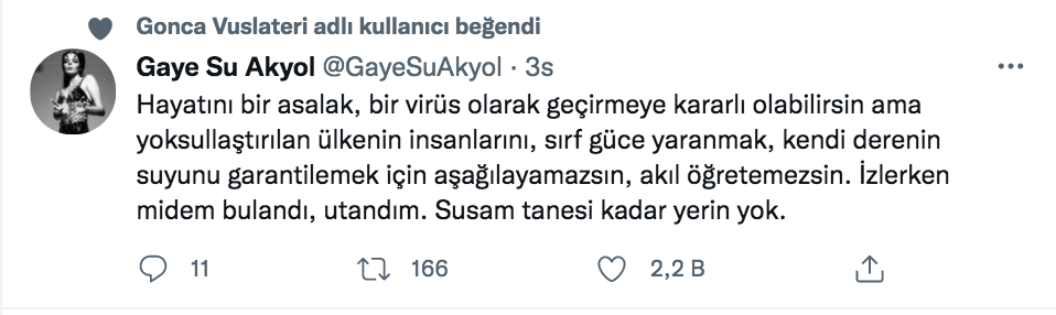 gaye su akyol dan cok sert hulya avsar sozleri susam tanesi kadar degerin yok